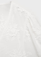 Cotton Blouse With Floral Embroidery