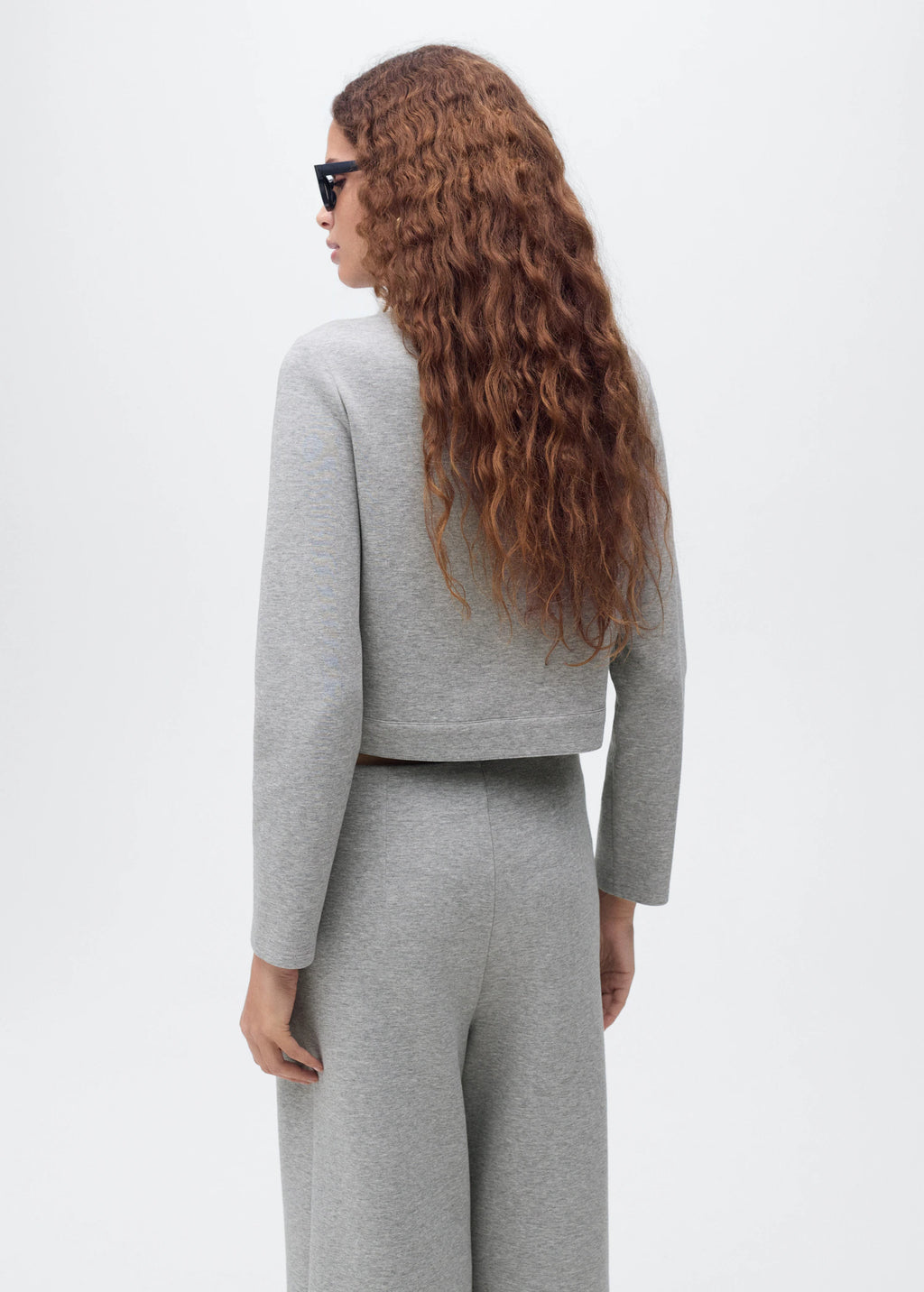 Cotton Cropped Jacket With Pockets