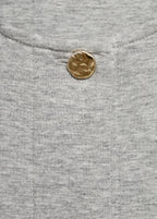 Cotton Cropped Jacket With Pockets