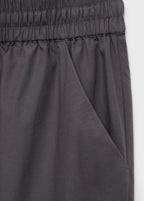 Cotton Cropped Trousers With Pockets