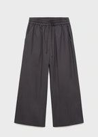 Cotton Cropped Trousers With Pockets