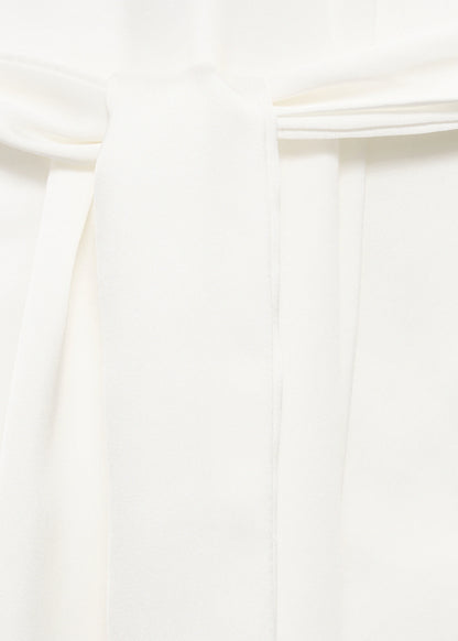 Cotton Dressing Gown With Satin Trim