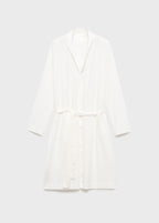 Cotton Dressing Gown With Satin Trim