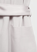 Cotton Dressing Gown With Satin Trim