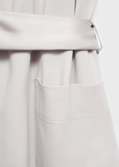 Cotton Dressing Gown With Satin Trim