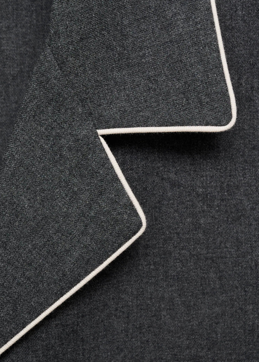 Cotton Flannel Shirt With Contrasting Piping