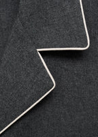 Cotton Flannel Shirt With Contrasting Piping