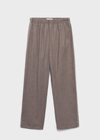 Cotton Flannel Trousers With Contrasting Piping