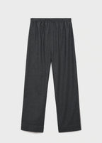 Cotton Flannel Trousers With Contrasting Piping