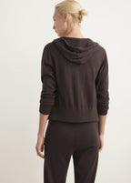 Cotton Knitted Cardigan With Hood