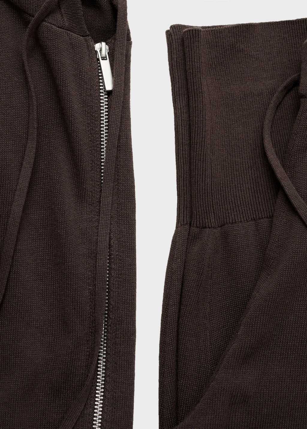 Cotton Knitted Cardigan With Hood