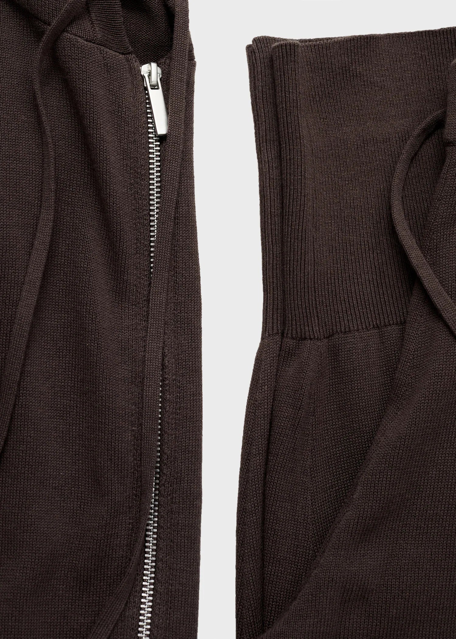 Cotton Knitted Cardigan With Hood