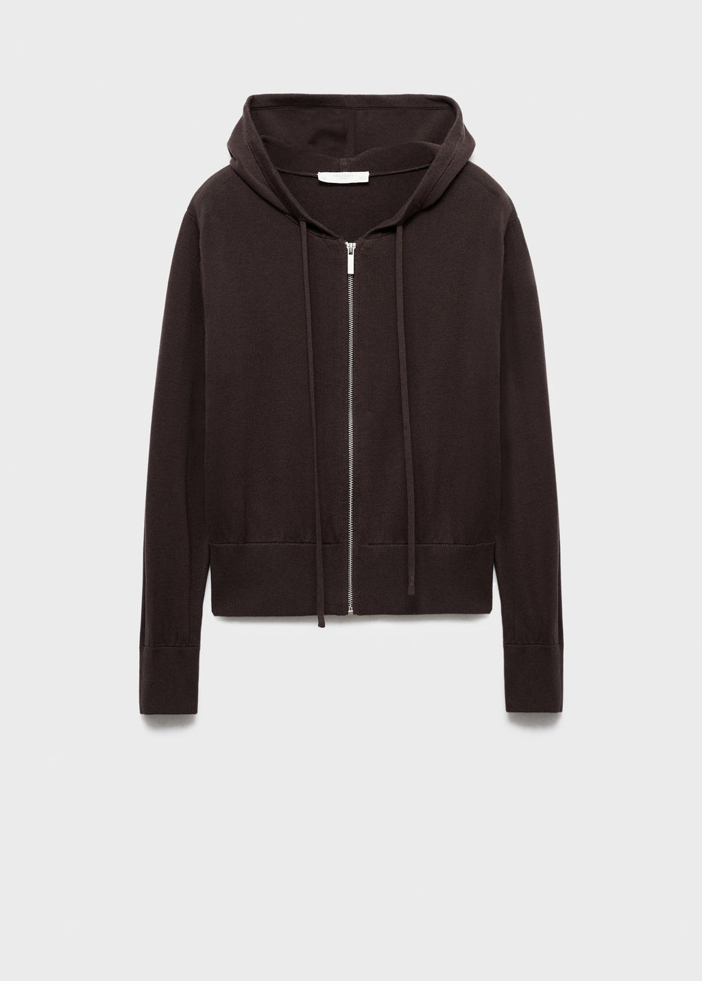 Cotton Knitted Cardigan With Hood