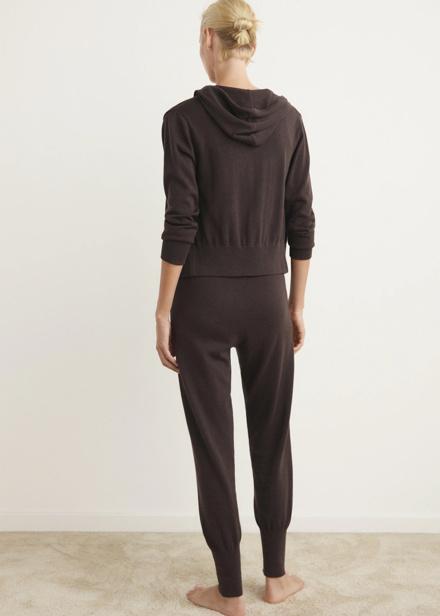 Cotton Knitted Turn Up Trousers