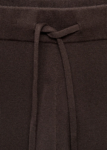 Cotton Knitted Turn Up Trousers
