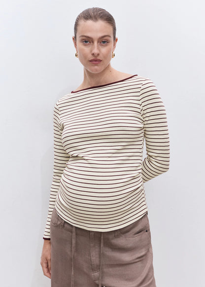 Cotton Maternity T Shirt With Buttoned Cuffs