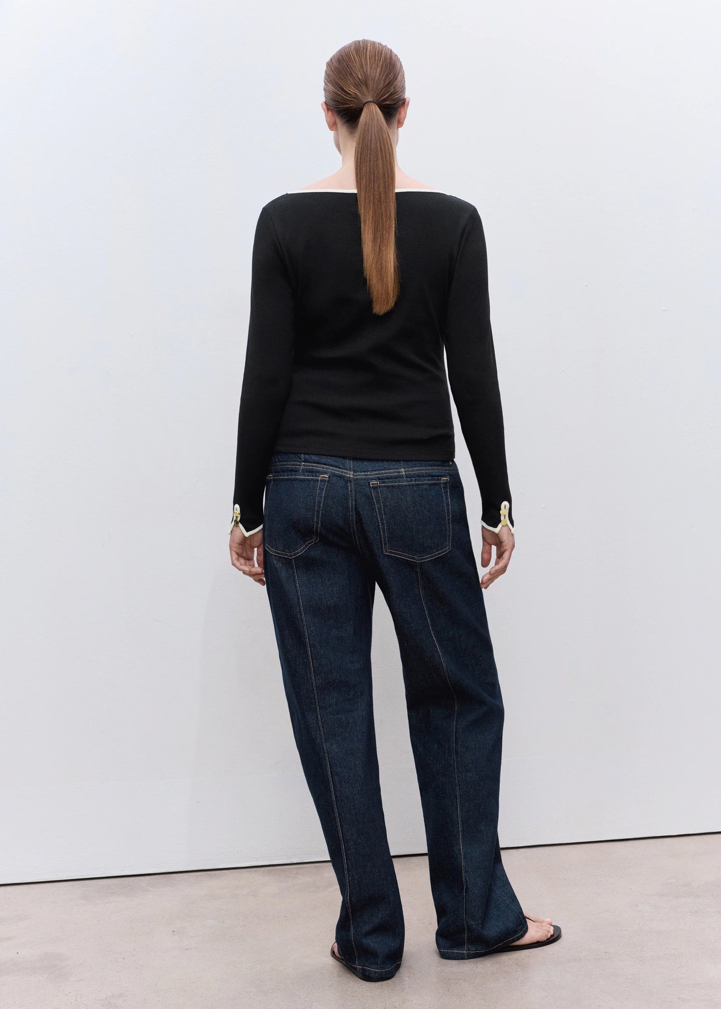 Cotton Maternity T Shirt With Buttoned Cuffs