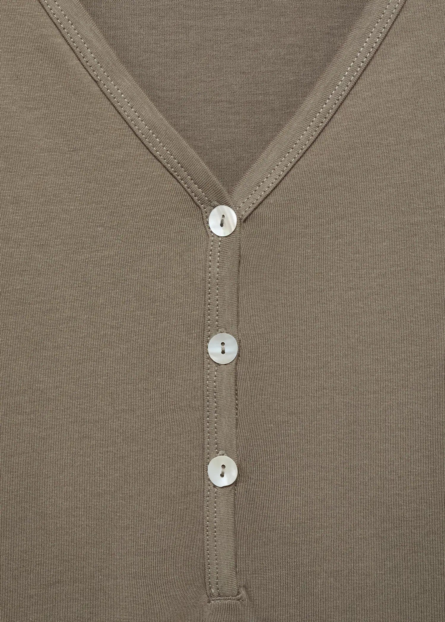 Cotton Nightdress With Button Detail