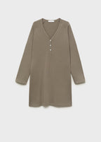 Cotton Nightdress With Button Detail