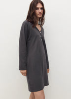 Cotton Nightdress With Button Detail