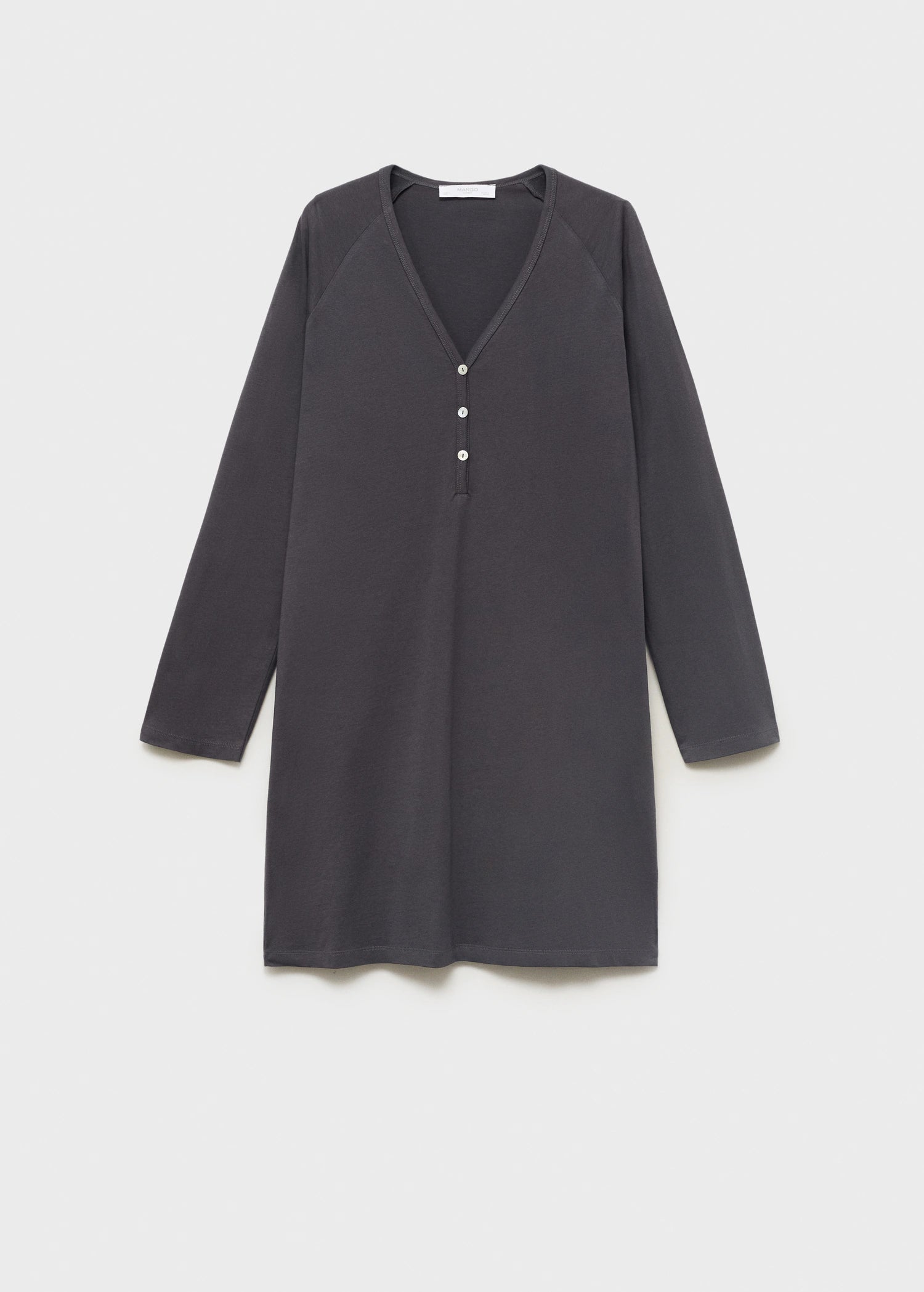 Cotton Nightdress With Button Detail