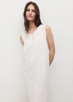 Cotton Nightdress With Embroidered Detail