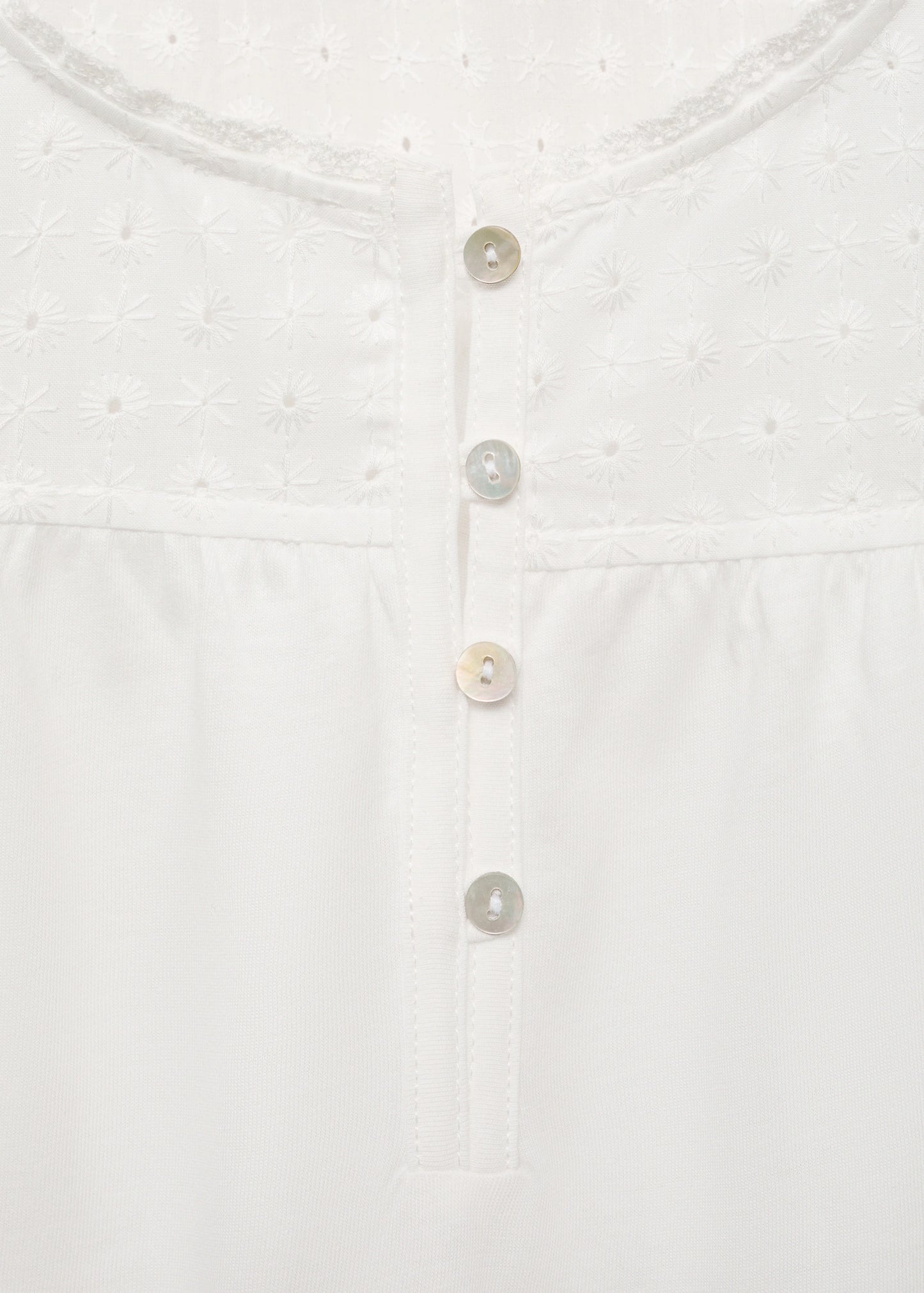 Cotton Nightdress With Embroidered Detail
