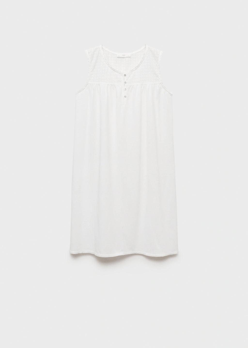 Cotton Nightdress With Embroidered Detail