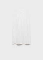 Cotton Nightdress With Embroidered Detail