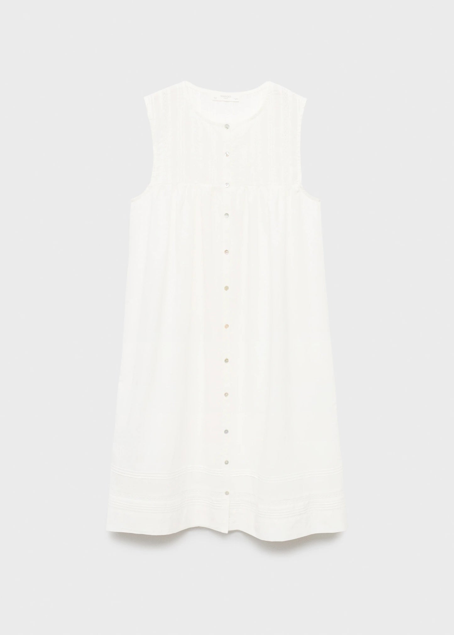 Cotton Nightgown With Lace Detail