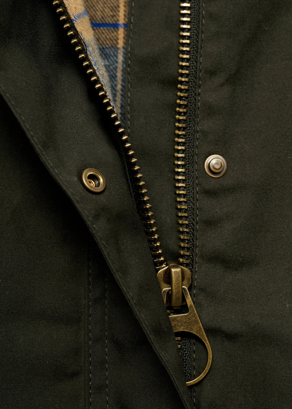 Cotton Parka With Corduroy Collar