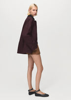 Cotton Parka With Corduroy Collar