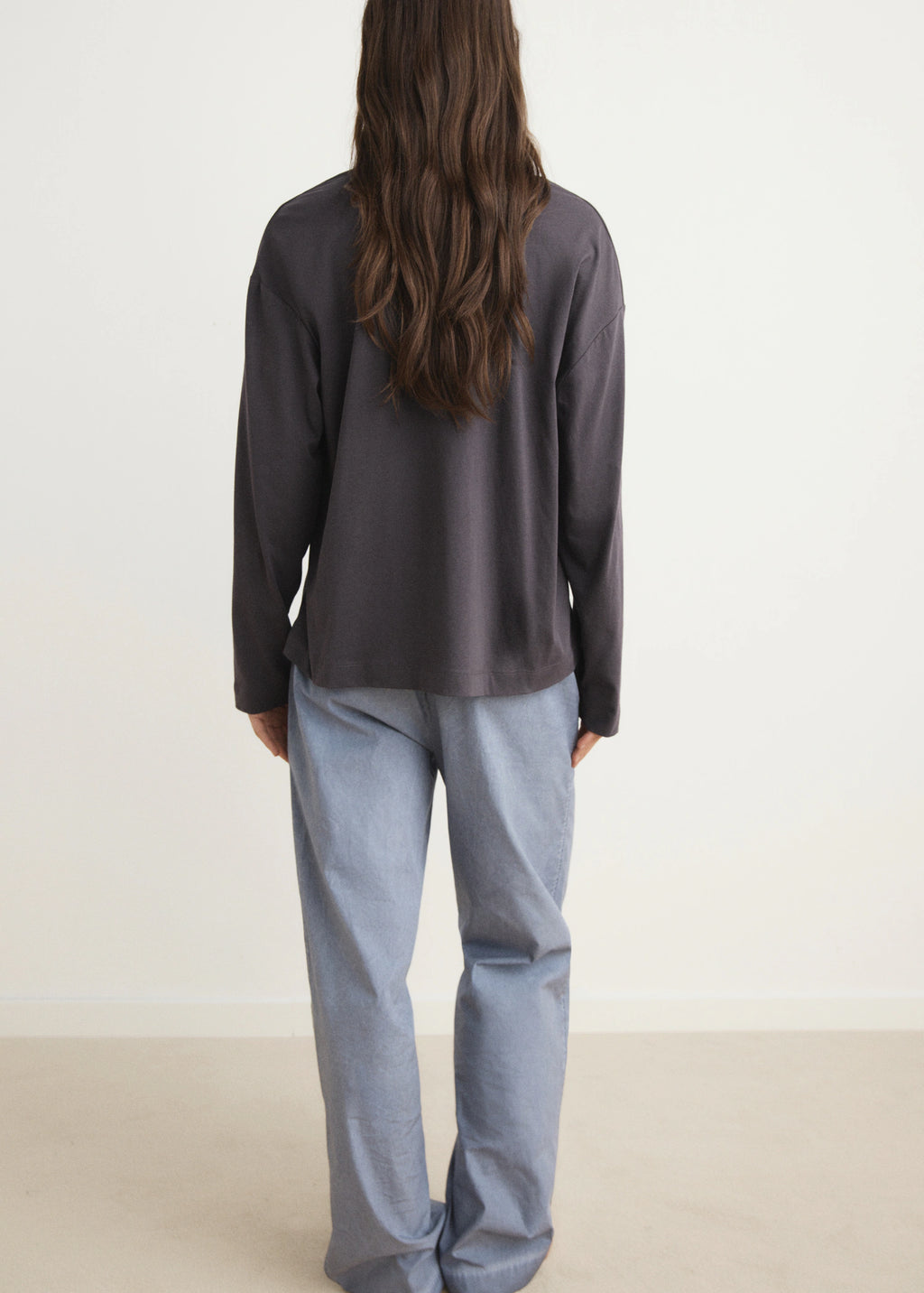 Cotton Pyjama T Shirt With Sleeve Detail