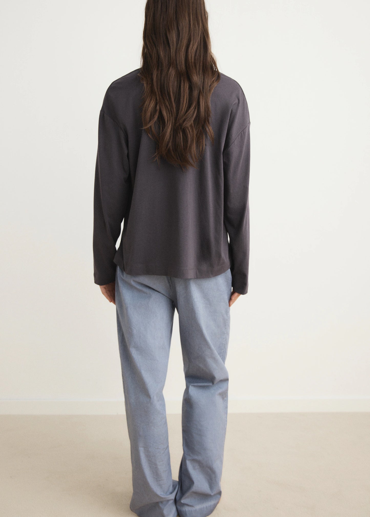 Cotton Pyjama T Shirt With Sleeve Detail