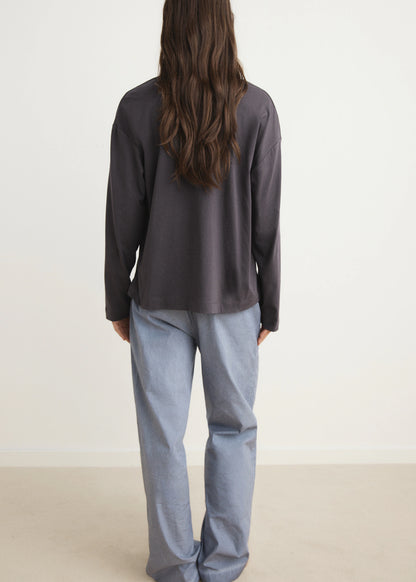 Cotton Pyjama T Shirt With Sleeve Detail