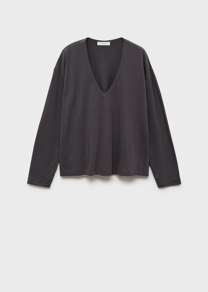 Cotton Pyjama T Shirt With Sleeve Detail