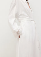 Cotton Robe With Lace