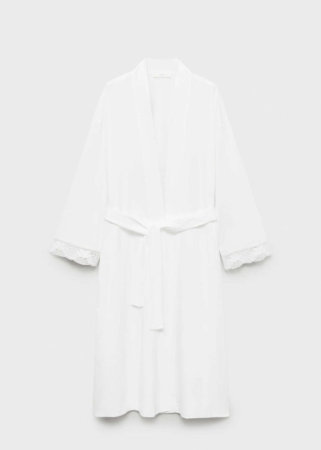 Cotton Robe With Lace