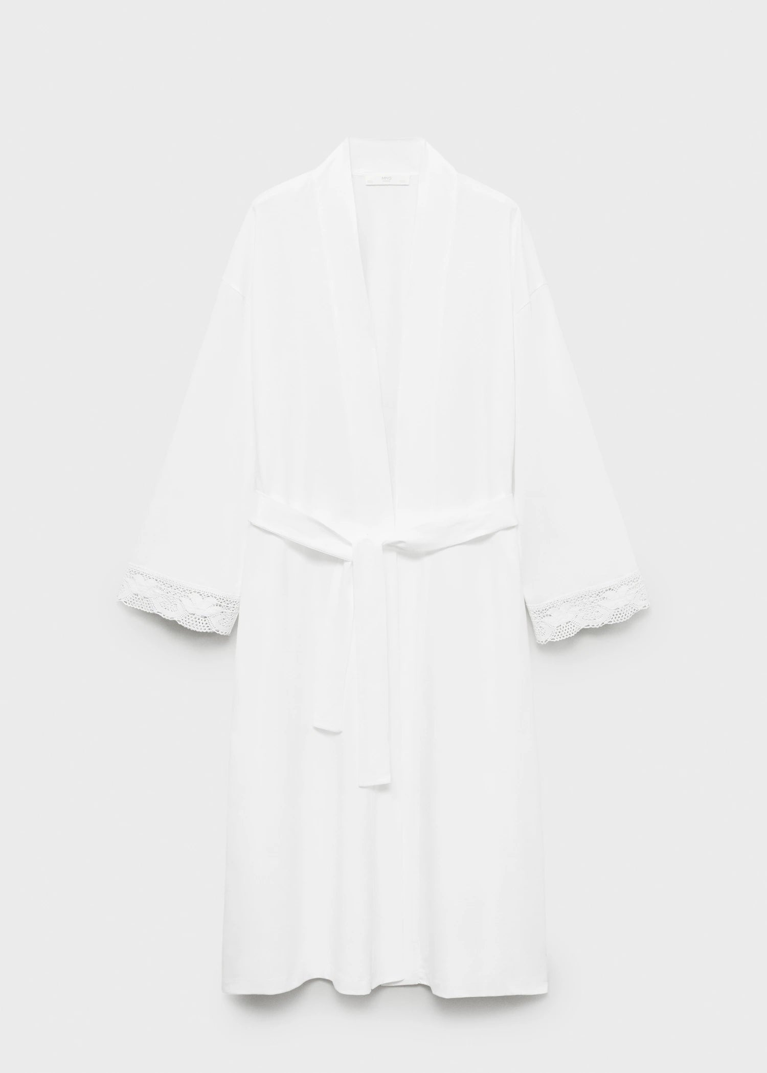 Cotton Robe With Lace