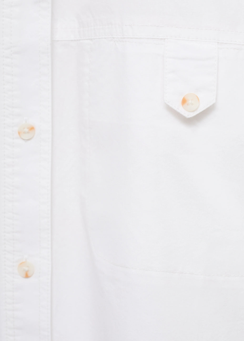 Cotton Shirt With Decorative Button