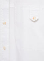 Cotton Shirt With Decorative Button