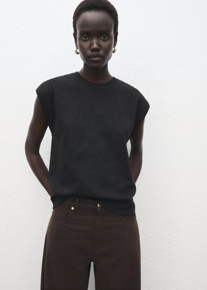 Cotton Sleeveless T Shirt