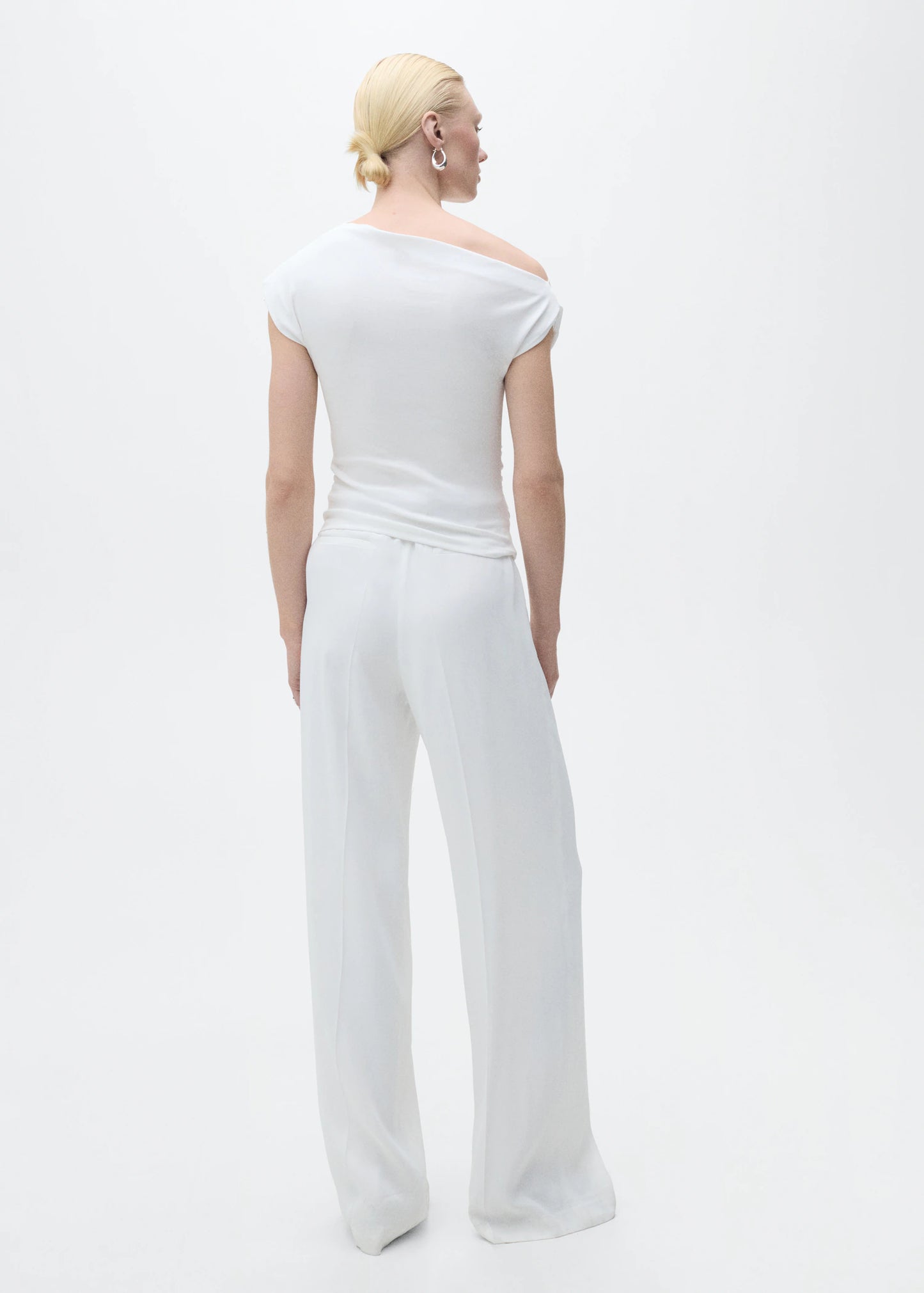 Cotton Top With Asymmetrical Neckline