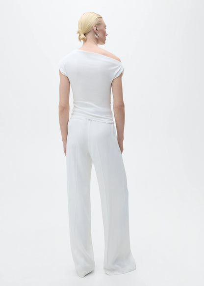 Cotton Top With Asymmetrical Neckline