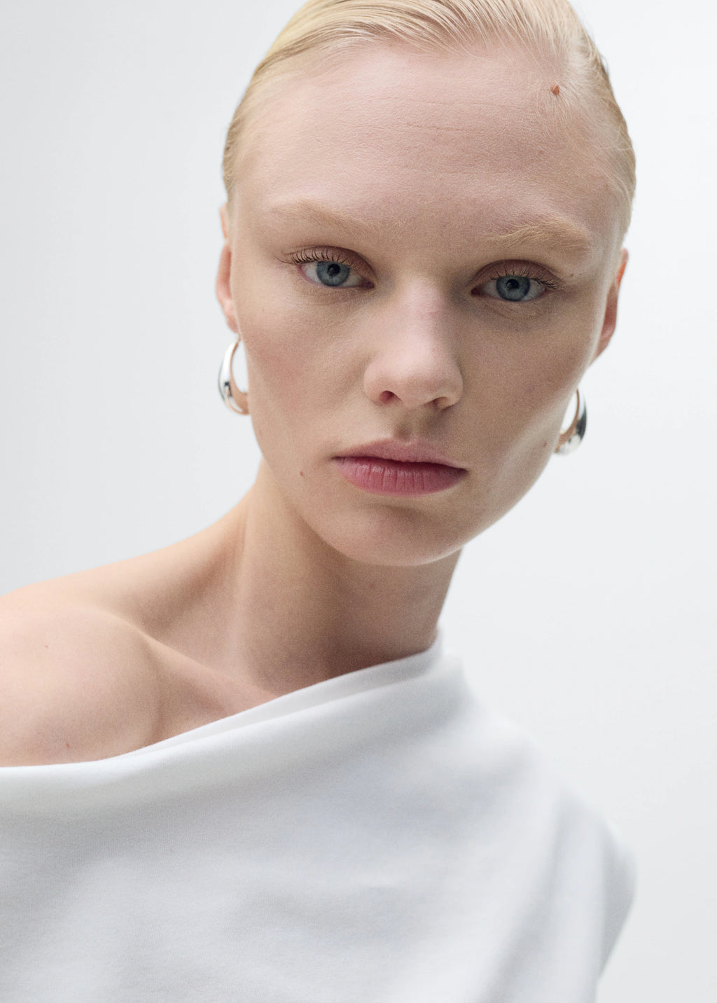 Cotton Top With Asymmetrical Neckline