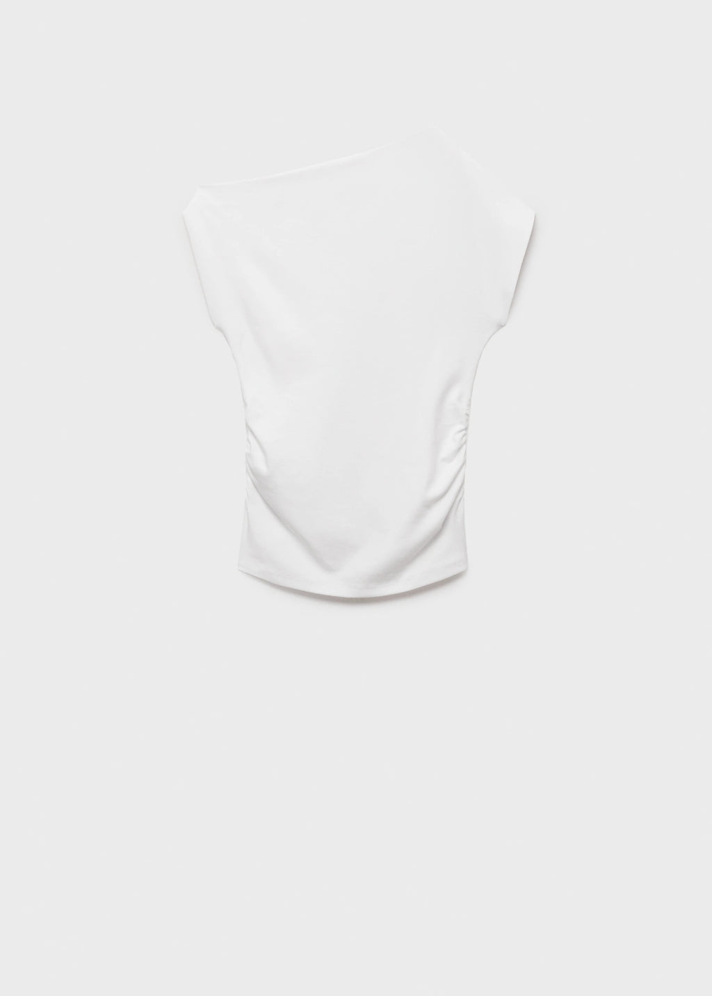 Cotton Top With Asymmetrical Neckline