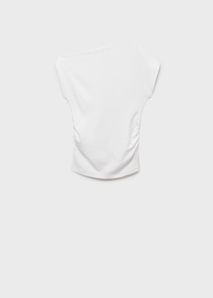 Cotton Top With Asymmetrical Neckline