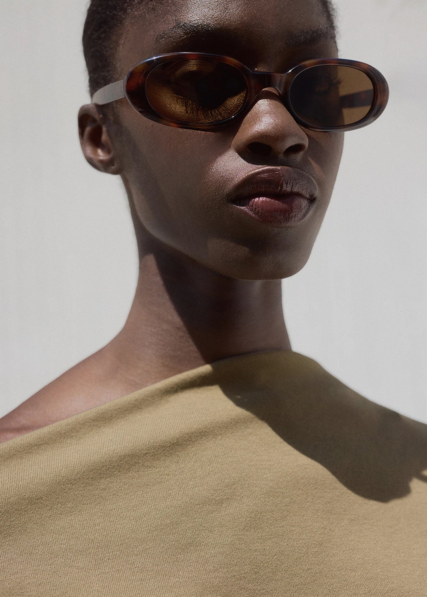 Cotton Top With Asymmetrical Neckline