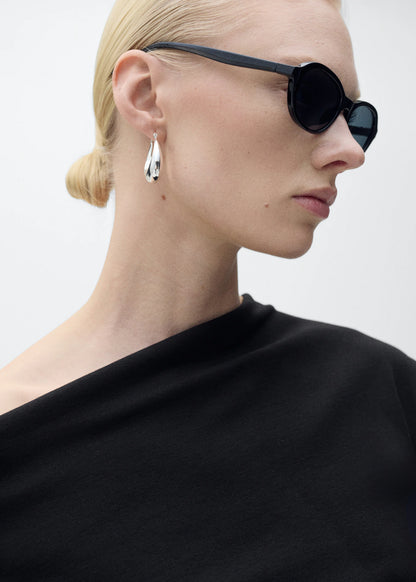 Cotton Top With Asymmetrical Neckline