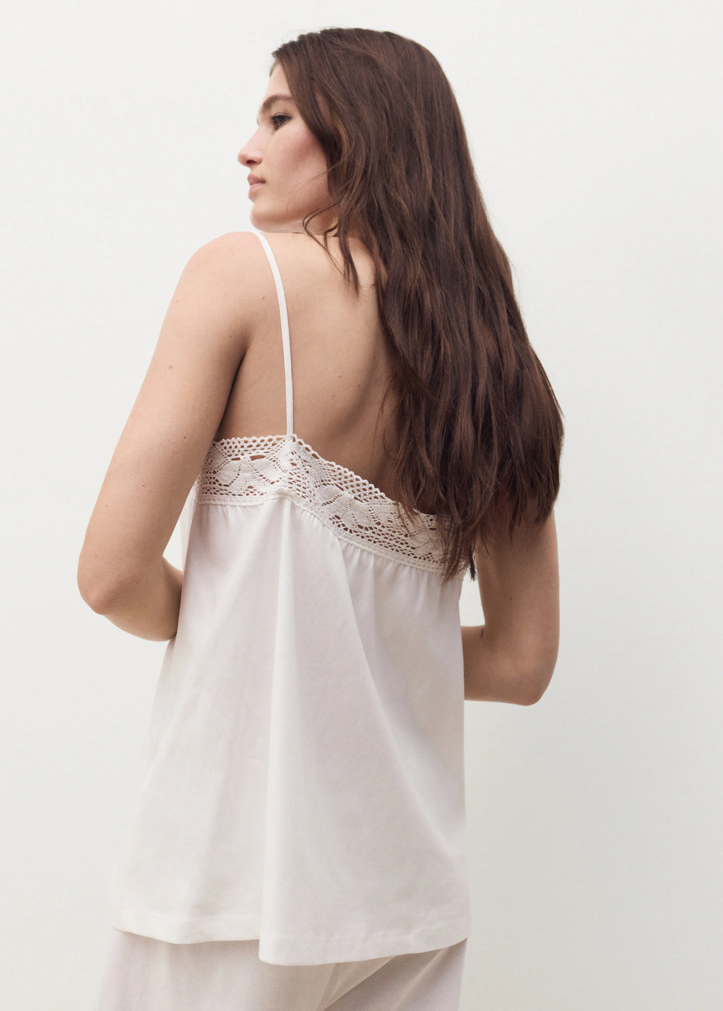 Cotton Top With Lace Straps